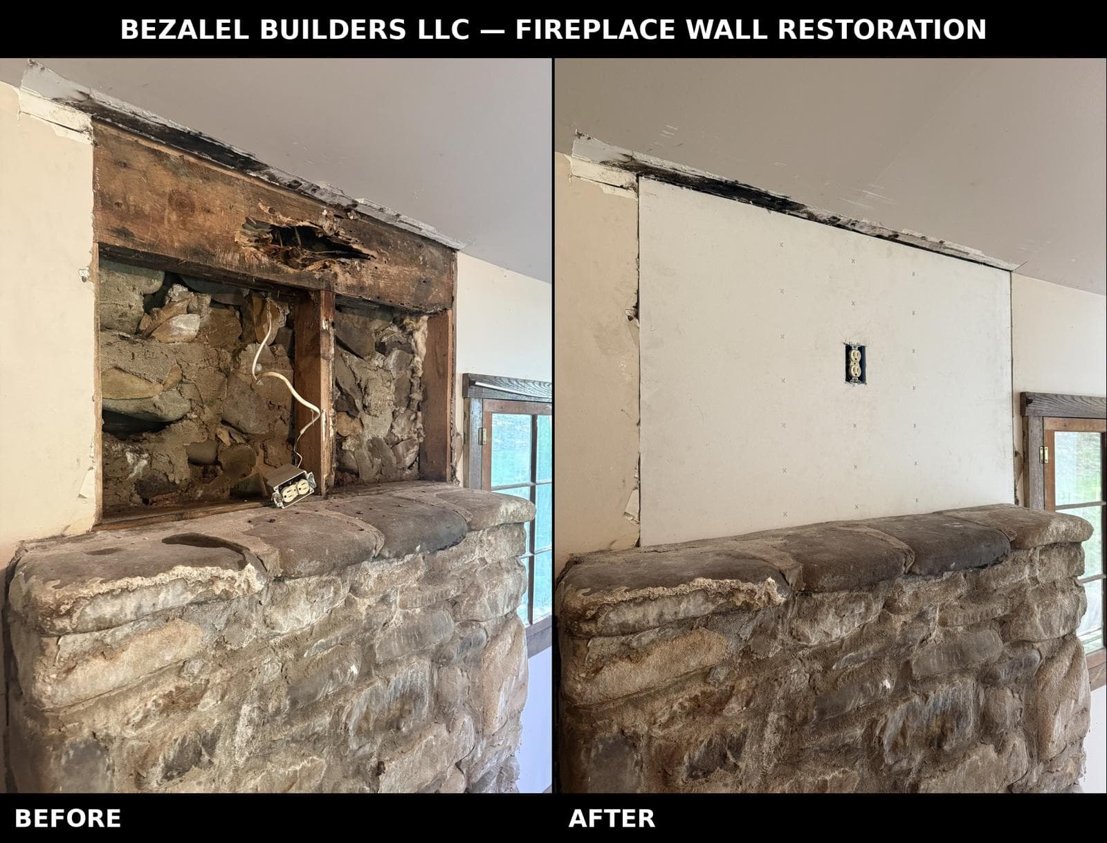 Fireplace Wall Restoration