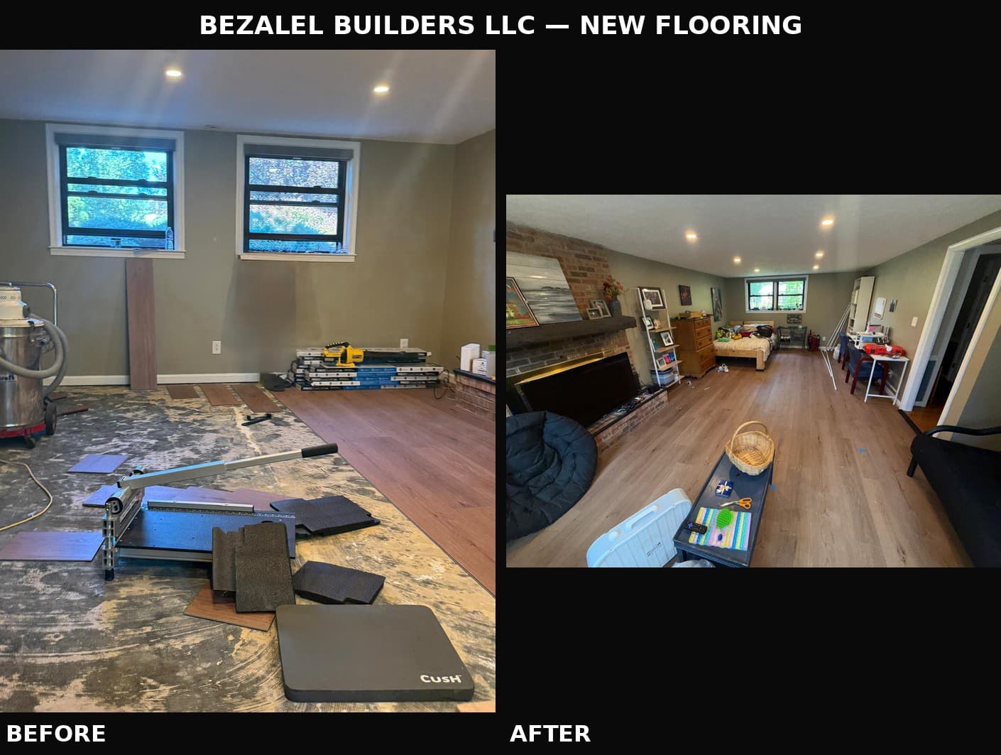 New flooring installation