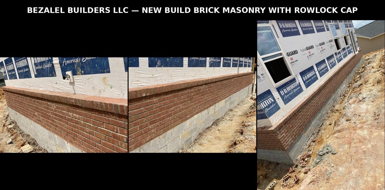 New Build Brick Masonry with Rowlock Cap