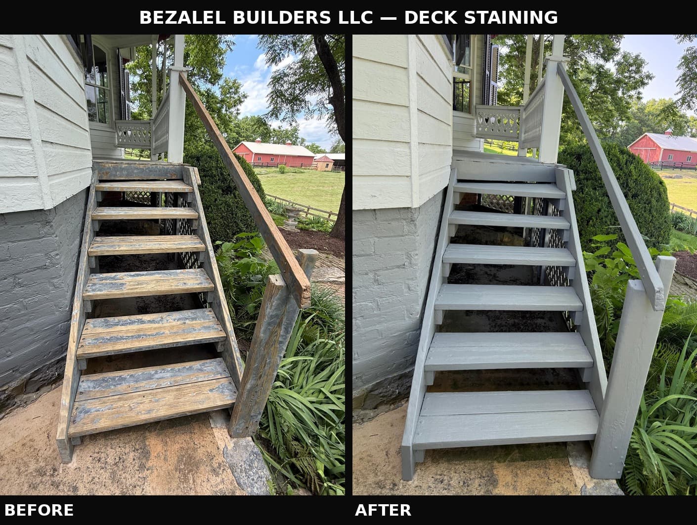 Deck staining project β Bezalel Builders