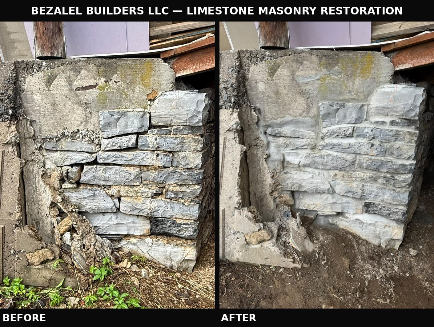 Limestone masonry restoration β Bezalel Builders